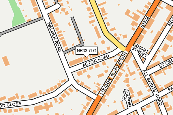 NR33 7LG map - OS OpenMap – Local (Ordnance Survey)