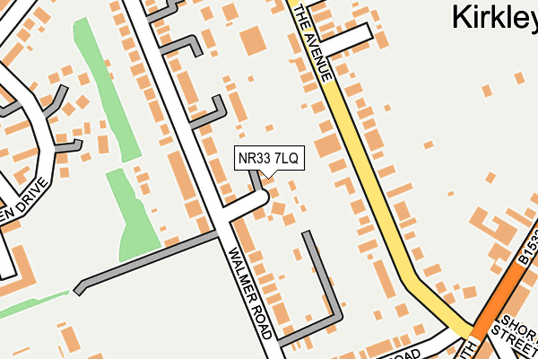NR33 7LQ map - OS OpenMap – Local (Ordnance Survey)