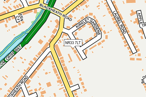 NR33 7LT map - OS OpenMap – Local (Ordnance Survey)
