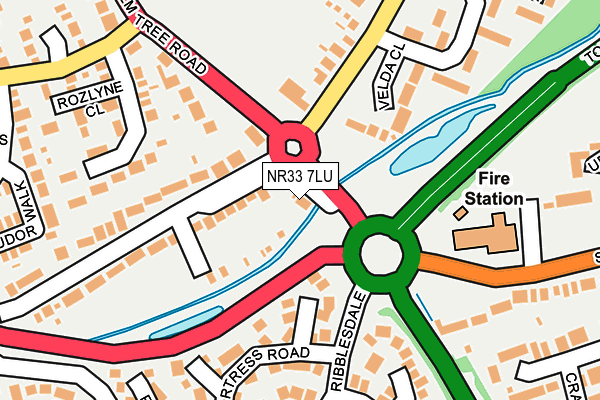 NR33 7LU map - OS OpenMap – Local (Ordnance Survey)