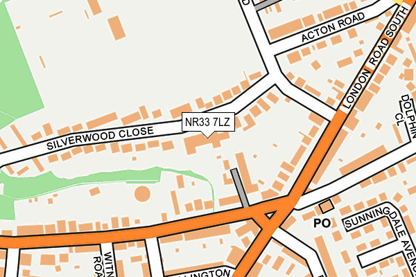 NR33 7LZ map - OS OpenMap – Local (Ordnance Survey)
