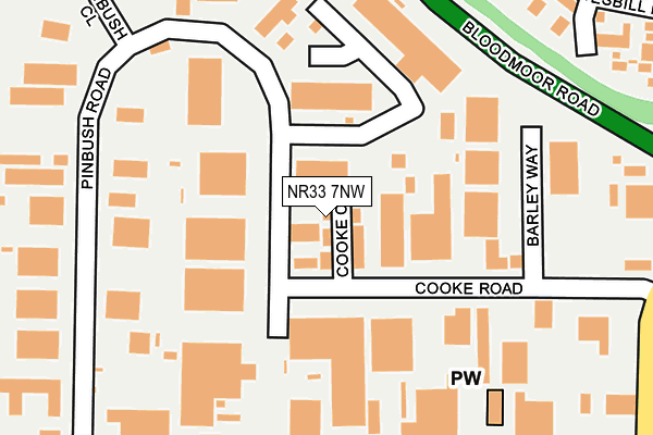 NR33 7NW map - OS OpenMap – Local (Ordnance Survey)