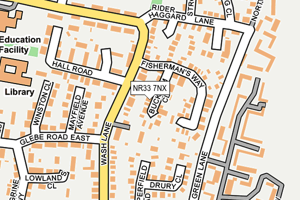 NR33 7NX map - OS OpenMap – Local (Ordnance Survey)
