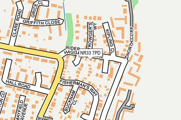 NR33 7PD map - OS OpenMap – Local (Ordnance Survey)