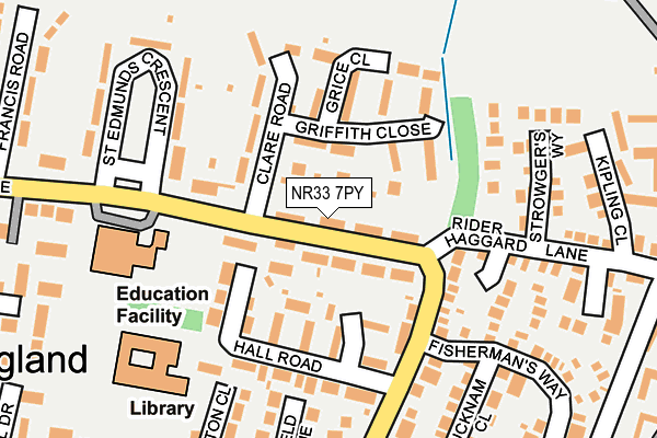 NR33 7PY map - OS OpenMap – Local (Ordnance Survey)