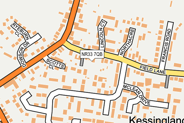 NR33 7QB map - OS OpenMap – Local (Ordnance Survey)