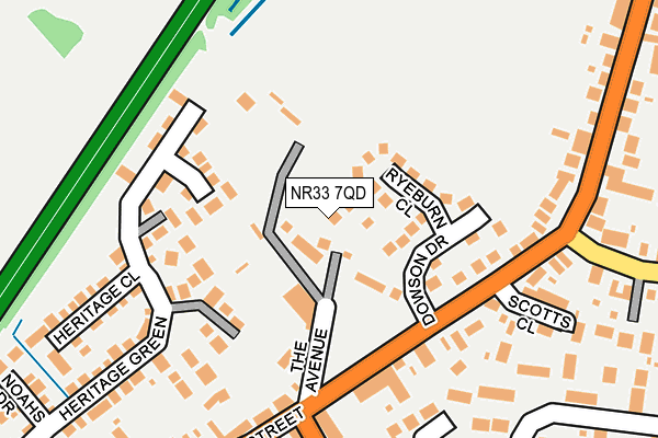 NR33 7QD map - OS OpenMap – Local (Ordnance Survey)