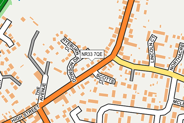 NR33 7QE map - OS OpenMap – Local (Ordnance Survey)