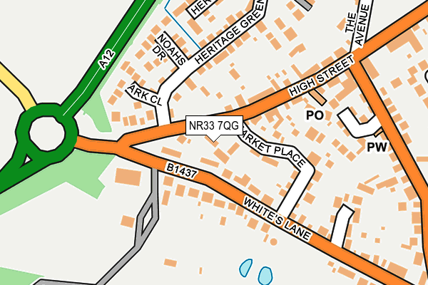 NR33 7QG map - OS OpenMap – Local (Ordnance Survey)