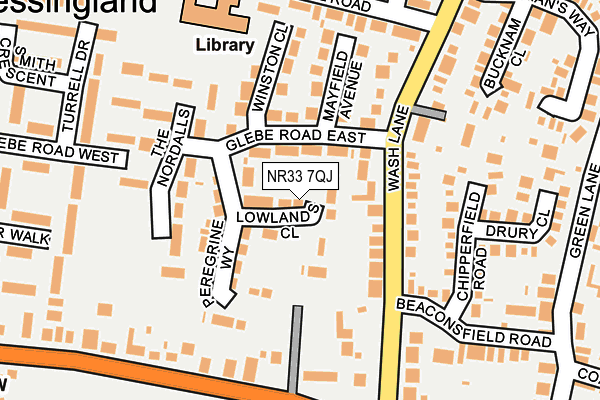 NR33 7QJ map - OS OpenMap – Local (Ordnance Survey)