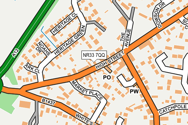 NR33 7QQ map - OS OpenMap – Local (Ordnance Survey)