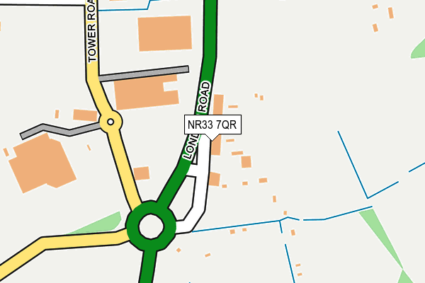 NR33 7QR map - OS OpenMap – Local (Ordnance Survey)