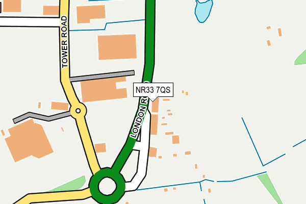 NR33 7QS map - OS OpenMap – Local (Ordnance Survey)