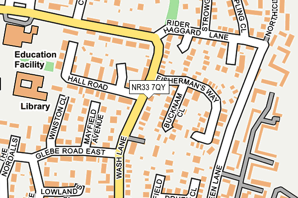 NR33 7QY map - OS OpenMap – Local (Ordnance Survey)