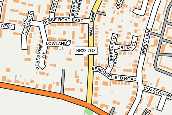 NR33 7QZ map - OS OpenMap – Local (Ordnance Survey)