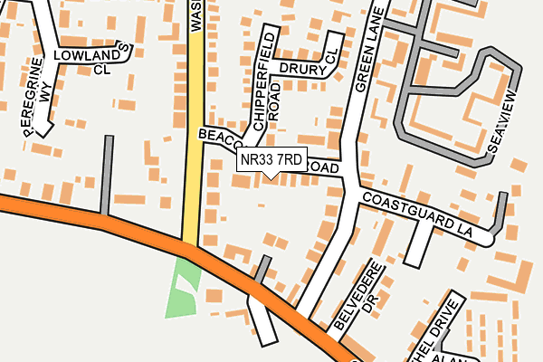 NR33 7RD map - OS OpenMap – Local (Ordnance Survey)