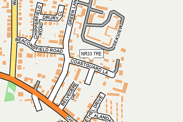 NR33 7RE map - OS OpenMap – Local (Ordnance Survey)