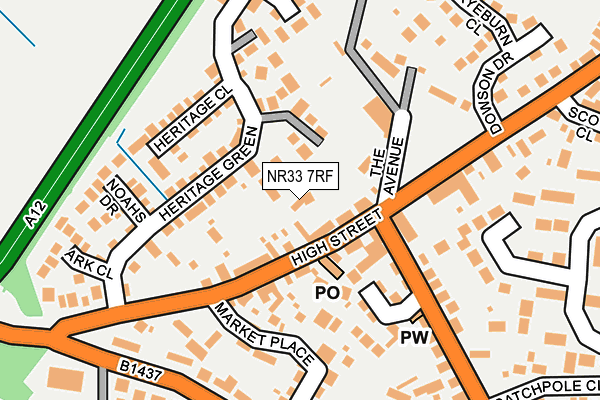 NR33 7RF map - OS OpenMap – Local (Ordnance Survey)