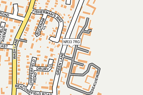 NR33 7RG map - OS OpenMap – Local (Ordnance Survey)