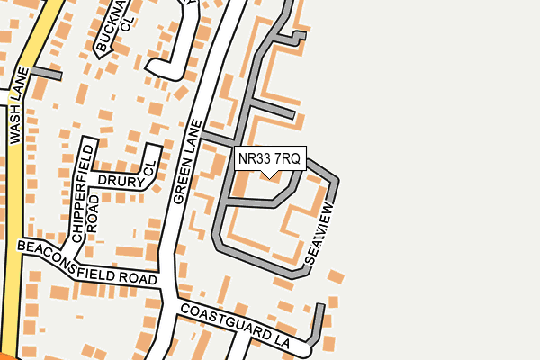 NR33 7RQ map - OS OpenMap – Local (Ordnance Survey)