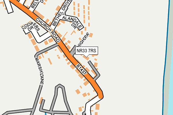 NR33 7RS map - OS OpenMap – Local (Ordnance Survey)