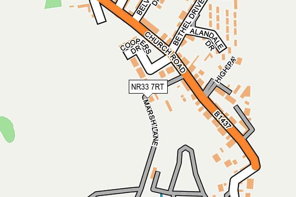 NR33 7RT map - OS OpenMap – Local (Ordnance Survey)