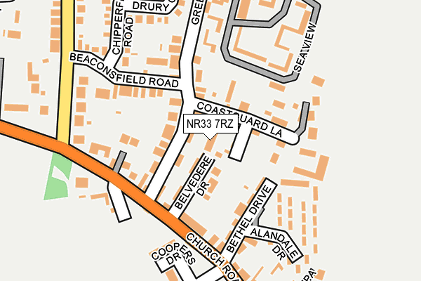 NR33 7RZ map - OS OpenMap – Local (Ordnance Survey)