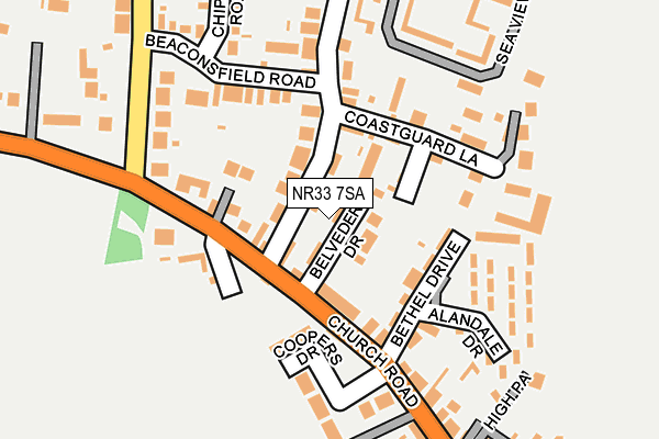 NR33 7SA map - OS OpenMap – Local (Ordnance Survey)