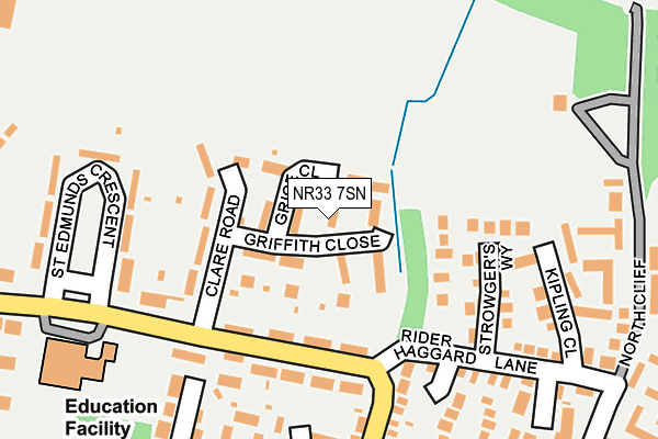 NR33 7SN map - OS OpenMap – Local (Ordnance Survey)
