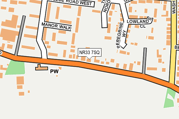 NR33 7SQ map - OS OpenMap – Local (Ordnance Survey)