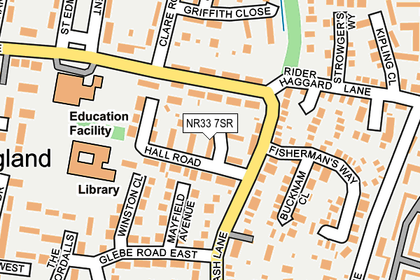 NR33 7SR map - OS OpenMap – Local (Ordnance Survey)