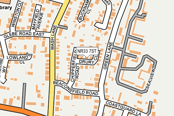 NR33 7ST map - OS OpenMap – Local (Ordnance Survey)