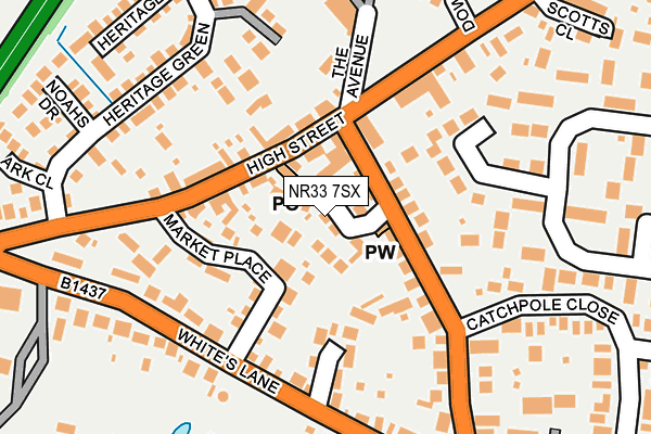 NR33 7SX map - OS OpenMap – Local (Ordnance Survey)