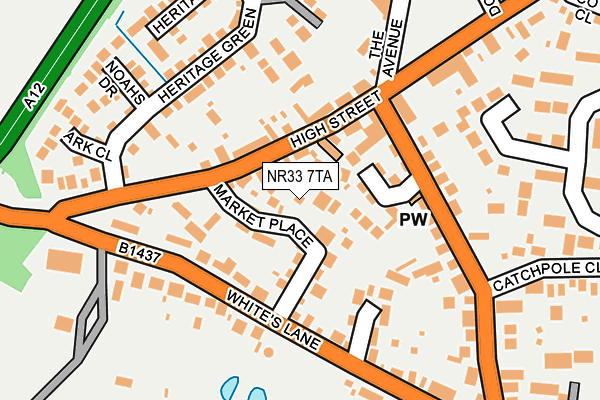 NR33 7TA map - OS OpenMap – Local (Ordnance Survey)