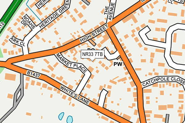 NR33 7TB map - OS OpenMap – Local (Ordnance Survey)