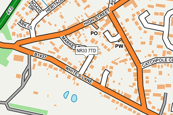 NR33 7TD map - OS OpenMap – Local (Ordnance Survey)