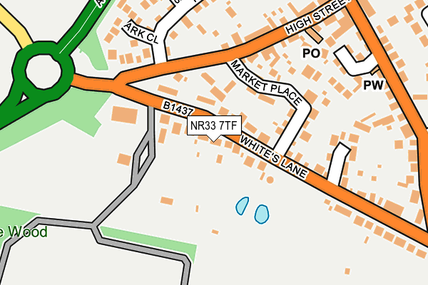 NR33 7TF map - OS OpenMap – Local (Ordnance Survey)