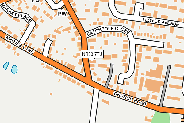 NR33 7TJ map - OS OpenMap – Local (Ordnance Survey)