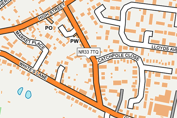 NR33 7TQ map - OS OpenMap – Local (Ordnance Survey)