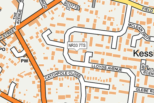 NR33 7TS map - OS OpenMap – Local (Ordnance Survey)