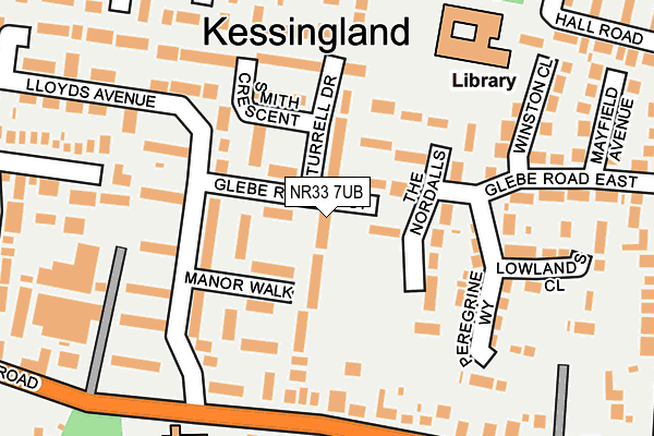 NR33 7UB map - OS OpenMap – Local (Ordnance Survey)