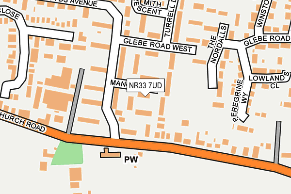 NR33 7UD map - OS OpenMap – Local (Ordnance Survey)