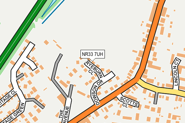 NR33 7UH map - OS OpenMap – Local (Ordnance Survey)