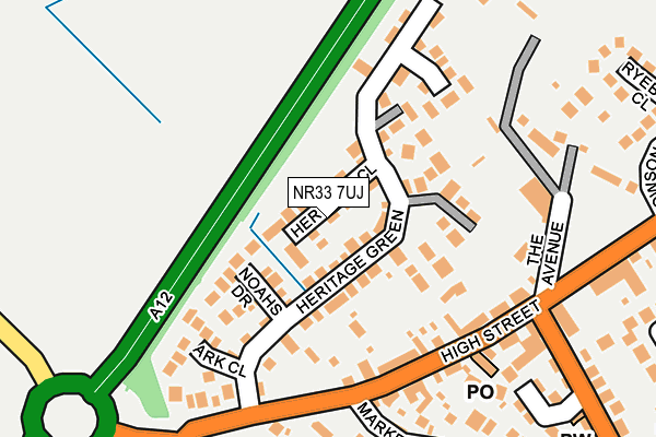 NR33 7UJ map - OS OpenMap – Local (Ordnance Survey)