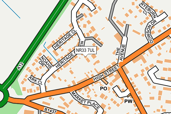 NR33 7UL map - OS OpenMap – Local (Ordnance Survey)