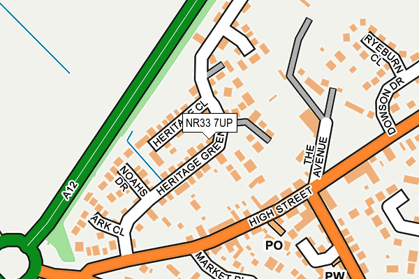 NR33 7UP map - OS OpenMap – Local (Ordnance Survey)
