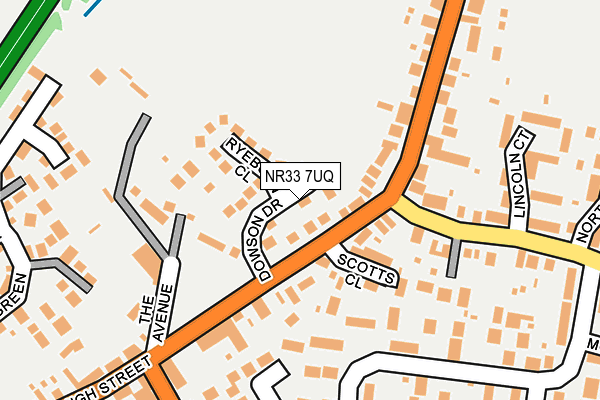 NR33 7UQ map - OS OpenMap – Local (Ordnance Survey)