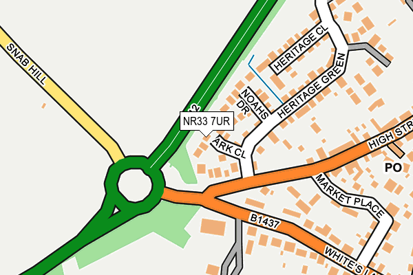 NR33 7UR map - OS OpenMap – Local (Ordnance Survey)