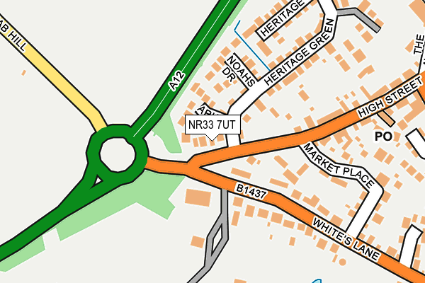 NR33 7UT map - OS OpenMap – Local (Ordnance Survey)