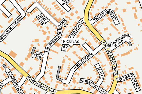 NR33 8AZ map - OS OpenMap – Local (Ordnance Survey)